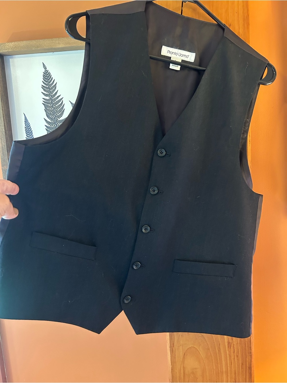 Pronto Uomo Black Men's Five-Button Dress Vest